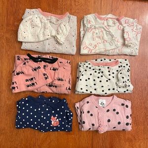 Bundle of Baby girl pajamas